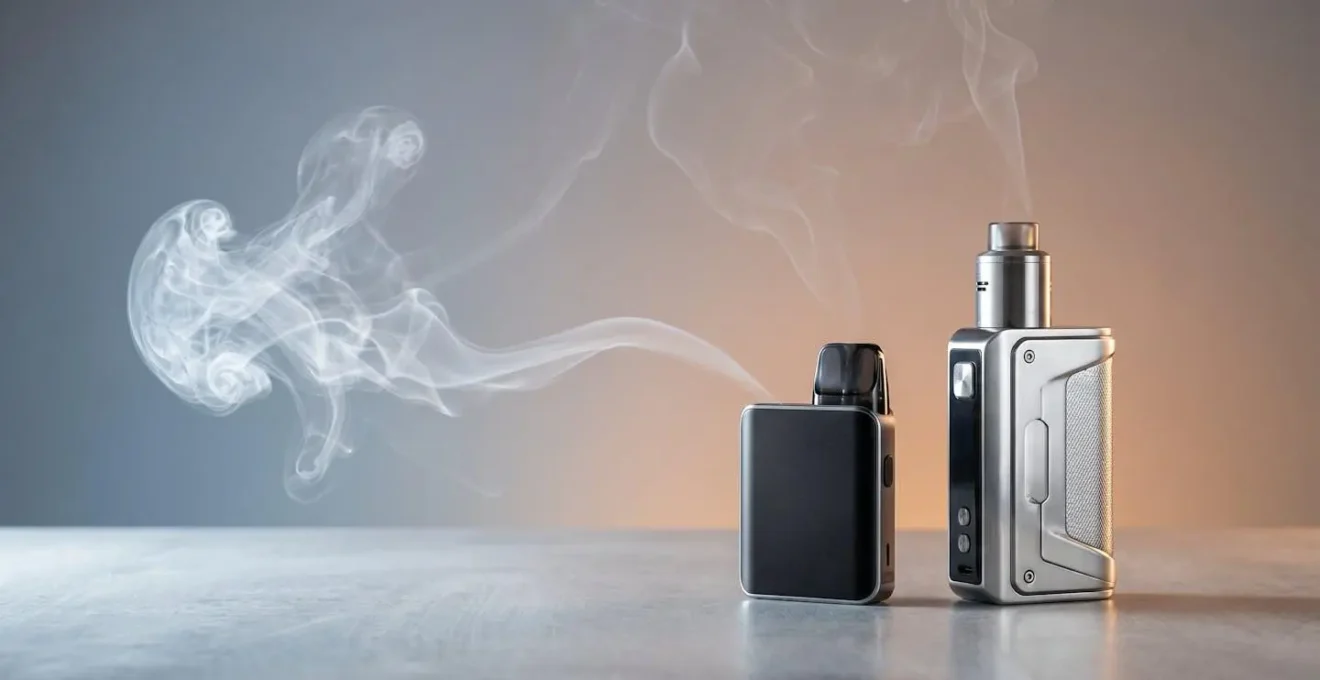 Close comparison showing the relationship between vape mod wattage and vapor production physics