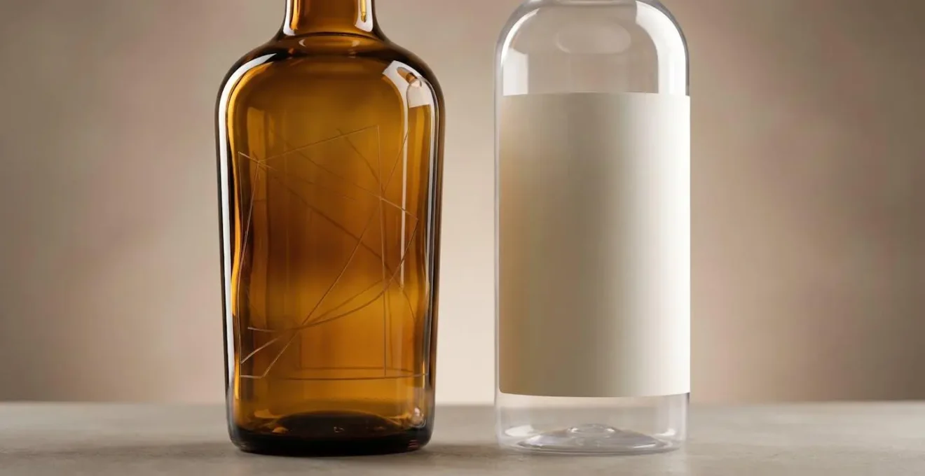 Close-up comparison of premium and budget e-liquid bottles showcasing quality differences in packaging and formulation