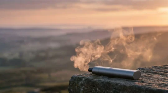 Abstract representation of uncertainty about long-term vaping health effects